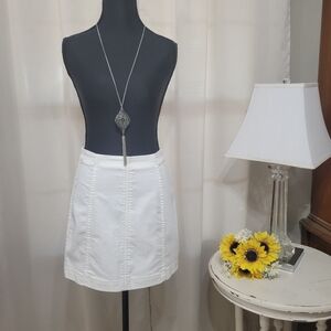 Free People White Pencil Skirt